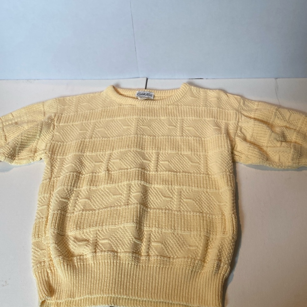 Vintage Cuddle Knit, Yellow Knit Sweater